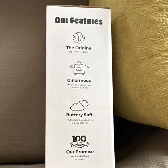 The Comfy Original Sherpa-Lined Wearable Blanket - Gray - Picture 3 of 3